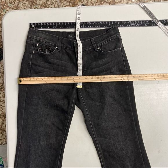 WHITE HOUSE BLACK MARKET,NOIR,Women’s Jeans, Black, Size 6R, Inseam 32” Boot Leg - Picture 3 of 12